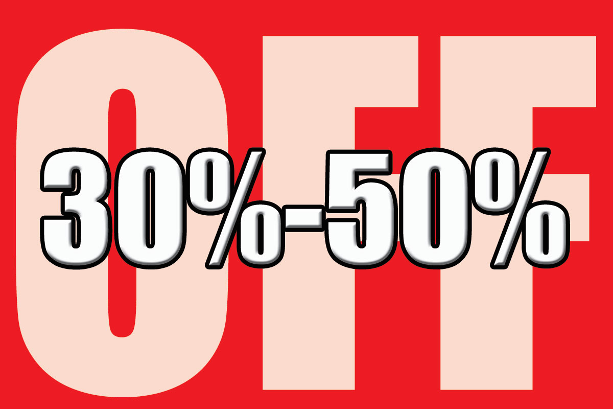 30%-50%OFF